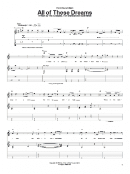 page one of All Of These Dreams (Guitar Tab)