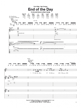 page one of End Of The Day (Guitar Tab)