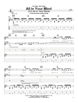 page one of All In Your Mind (It's All In Your Mind) (Guitar Tab)