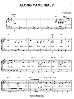page one of Along Came Bialy (Easy Piano)