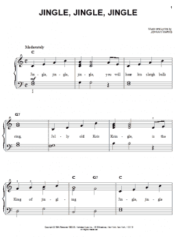 page one of Jingle, Jingle, Jingle (Easy Piano)