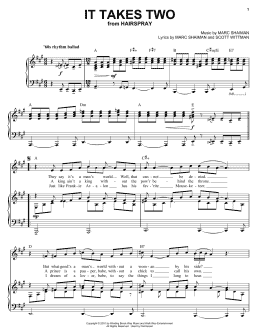 page one of It Takes Two (Piano & Vocal)