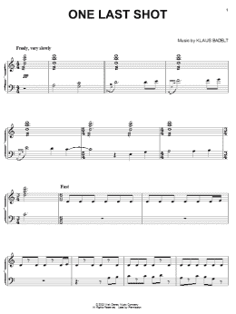 page one of One Last Shot (Piano Solo)