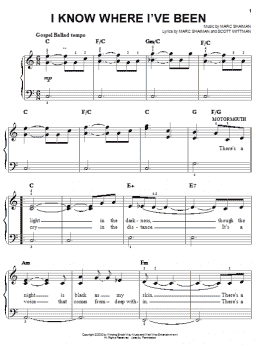 page one of I Know Where I've Been (from Hairspray) (Easy Piano)