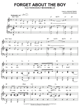 page one of Forget About The Boy (Piano, Vocal & Guitar Chords (Right-Hand Melody))