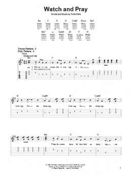 page one of Watch And Pray (Easy Guitar)