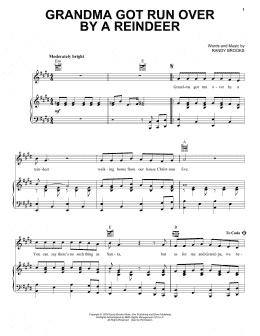 page one of Grandma Got Run Over By A Reindeer (Piano, Vocal & Guitar Chords (Right-Hand Melody))