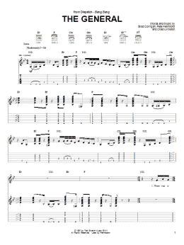 page one of The General (Guitar Tab)