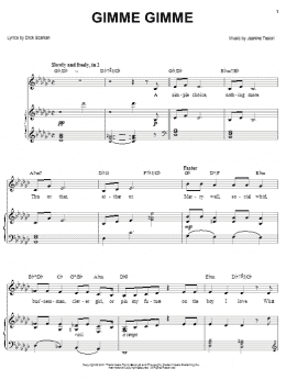 page one of Gimme Gimme (Piano, Vocal & Guitar Chords (Right-Hand Melody))