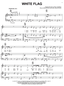 page one of White Flag (Piano, Vocal & Guitar Chords (Right-Hand Melody))