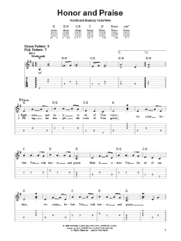 page one of Honor And Praise (Easy Guitar)