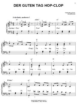 page one of Der Guten Tag Hop-Clop (Easy Piano)
