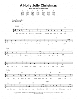 page one of A Holly Jolly Christmas (Easy Guitar)