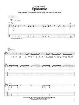 page one of Epidemic (Guitar Tab)