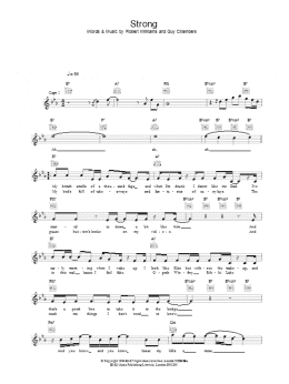page one of Strong (Lead Sheet / Fake Book)