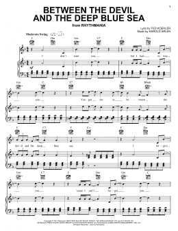 page one of Between The Devil And The Deep Blue Sea (Piano, Vocal & Guitar Chords (Right-Hand Melody))