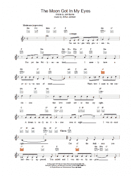 page one of The Moon Got In My Eyes (Lead Sheet / Fake Book)