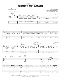 page one of Shoot Me Again (Bass Guitar Tab)