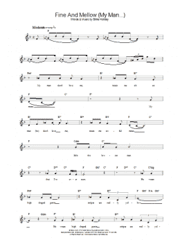 page one of Fine And Mellow (My Man...) (Lead Sheet / Fake Book)