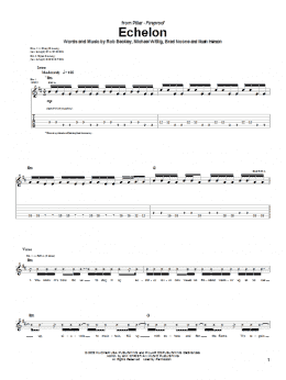 page one of Echelon (Guitar Tab)