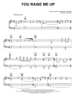 page one of You Raise Me Up (Piano, Vocal & Guitar Chords (Right-Hand Melody))