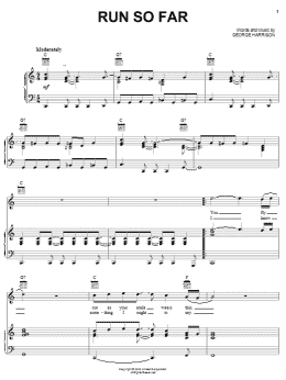 page one of Run So Far (Piano, Vocal & Guitar Chords (Right-Hand Melody))