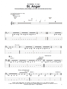 page one of St. Anger (Bass Guitar Tab)