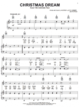 page one of Christmas Dream (Piano, Vocal & Guitar Chords (Right-Hand Melody))