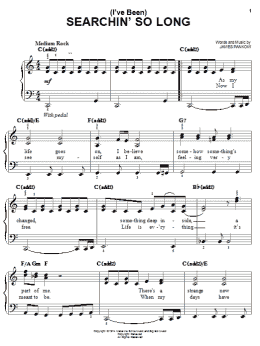 page one of (I've Been) Searchin' So Long (Easy Piano)
