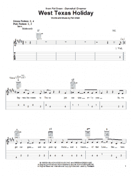 page one of West Texas Holiday (Easy Guitar Tab)