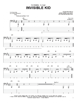 page one of Invisible Kid (Bass Guitar Tab)