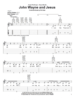 page one of John Wayne And Jesus (Easy Guitar Tab)