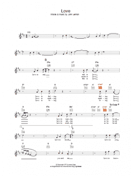 page one of Love (Lead Sheet / Fake Book)