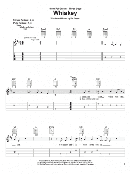 page one of Whiskey (Easy Guitar Tab)