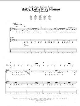 page one of Baby, Let's Play House (Guitar Tab)