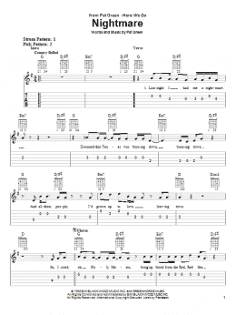 page one of Nightmare (Easy Guitar Tab)