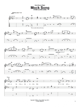 page one of Mock Song (Guitar Tab)