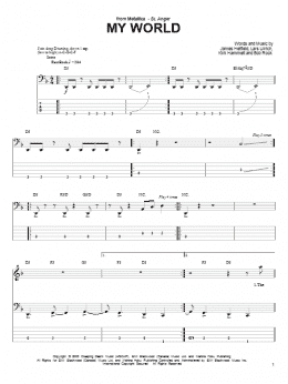 page one of My World (Bass Guitar Tab)