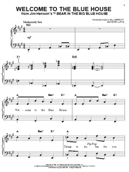 page one of Welcome To The Blue House (Easy Piano)