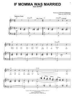 page one of If Momma Was Married (Piano & Vocal)