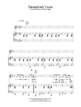 page one of Deceptively Yours (Piano, Vocal & Guitar Chords)