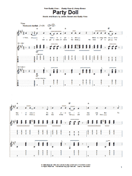 page one of Party Doll (Guitar Tab)