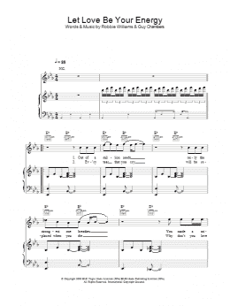 page one of Let Love Be Your Energy (Piano, Vocal & Guitar Chords)