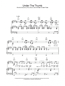 page one of Under The Thumb (Piano, Vocal & Guitar Chords)