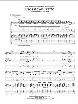 page one of Crosstown Traffic (Guitar Tab)