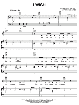 page one of I Wish (Piano, Vocal & Guitar Chords (Right-Hand Melody))