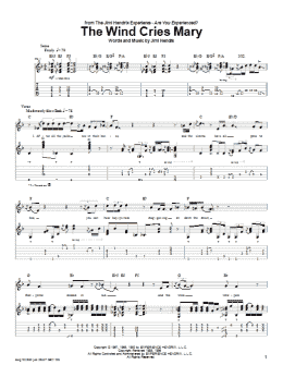 page one of The Wind Cries Mary (Guitar Tab)
