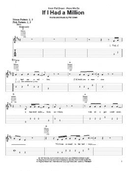 page one of If I Had A Million (Easy Guitar Tab)