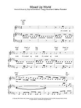 page one of Mixed Up World (Piano, Vocal & Guitar Chords)