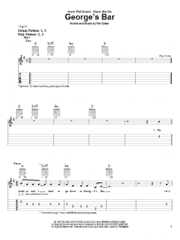 page one of George's Bar (Easy Guitar Tab)
